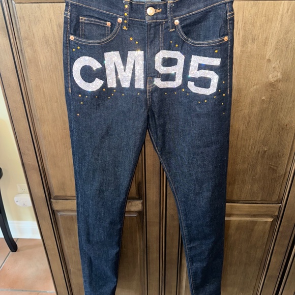 NWOT🔥🔥CM95 Skinny Coupe Moulante & Denim BLING JEANS!!  Perfect Condition! - Picture 9 of 16